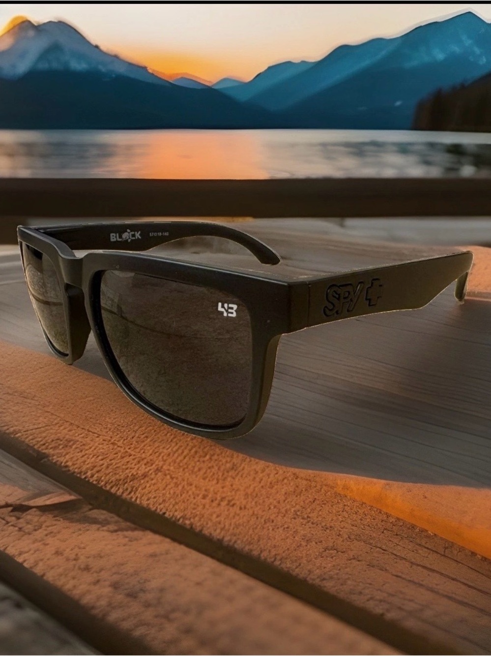 New SPY+ Optic Helm Sunglasses Black with Black Lenses - Picture 2 of 4